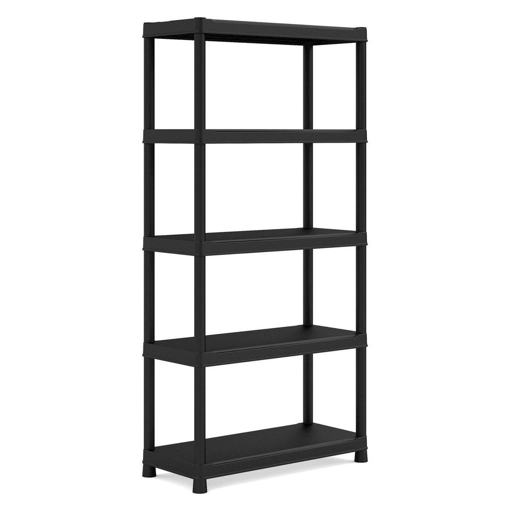 KIS Kunststoffregal "PLUS", 90/40/5 Schwarz Produktbild 