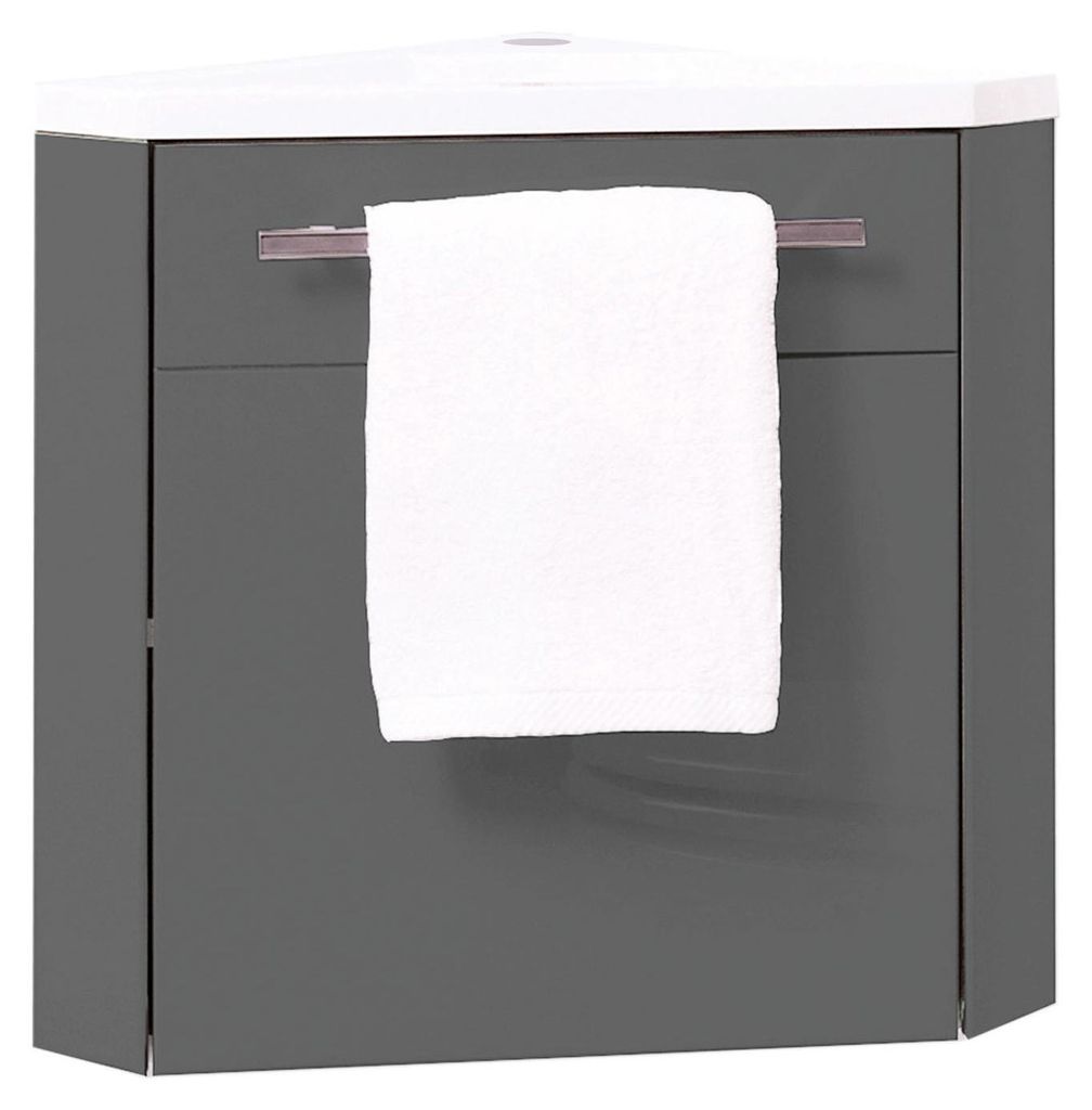 ONDEE ZEN – Eck-Handwaschbecken NINO – 53 cm – Grau – Produktbild 