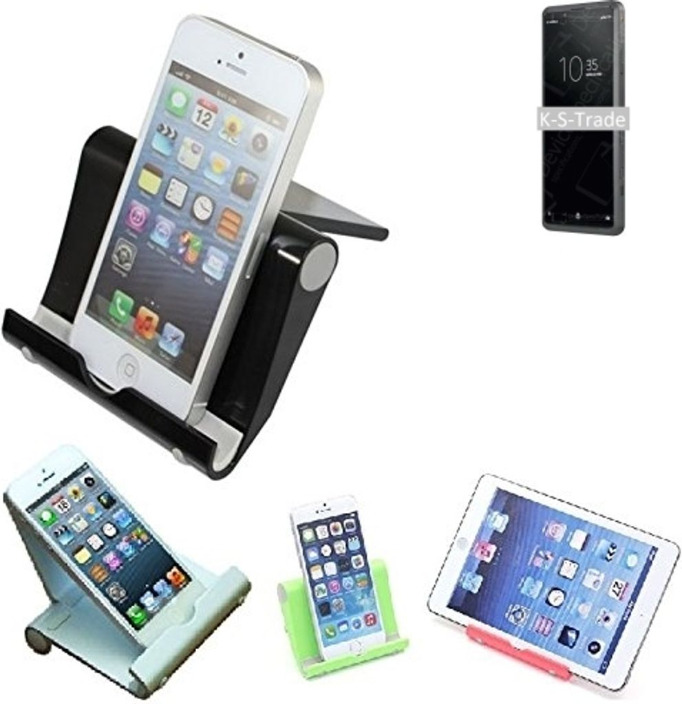 K-S-Trade Handy-Ständer kompatibel mit Sony Xperia Pro faltbarer Tischständer Smartphone Tablet Halterung Reise