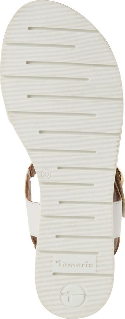 Tamaris Damen Sandale Leder sportliche Laufsohle TOUCHit Fußbett 1-28133-44, Größe:40 EU, Farbe:Weiß