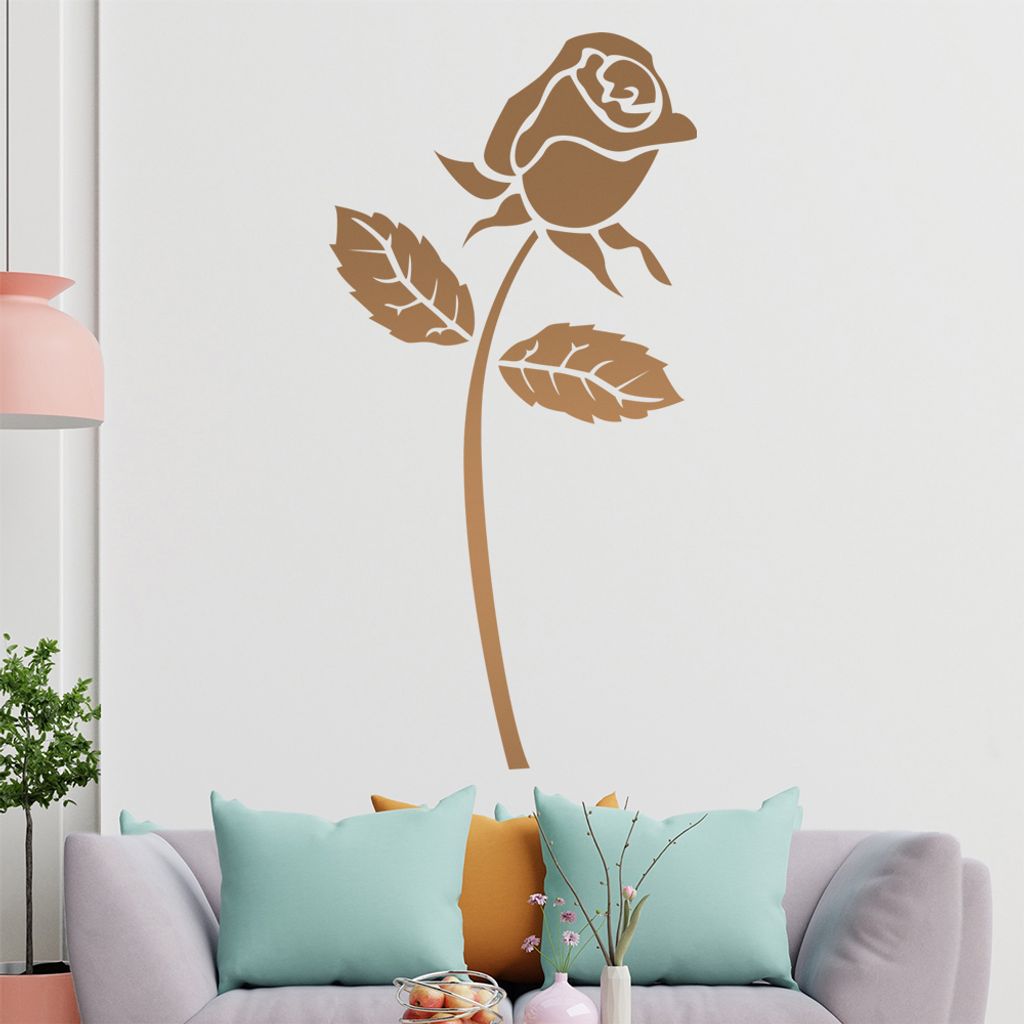 KIWISTAR Rose Flower Liebe Rosaceae Zierpflanzen Wandtattoo in 6 Größen - Wandaufkleber Wall Sticker - Dekoration, Küche, Wohnzimmer, Schlafzimm...