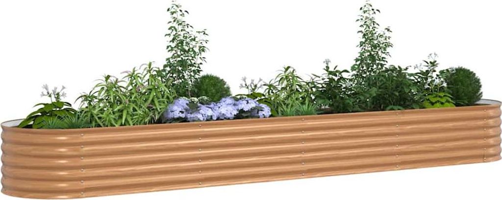 Hochbeet Braun 400 x 80 x 44 cm Stahl
