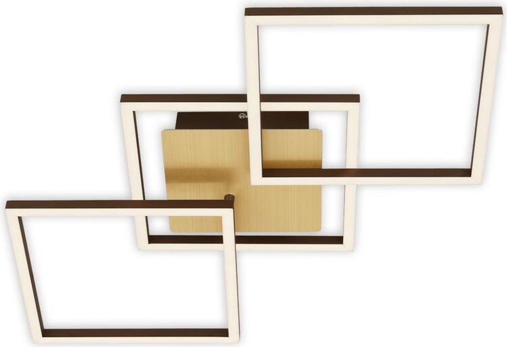 Briloner Leuchten FRAME - Wand-& Deckenleuchte - 3217017 - Stufenweise dimmbar - 3000K warmweiß - Memoryfunktion - Schwenkbar - 76,3 x 36,8 x 7,3 cm