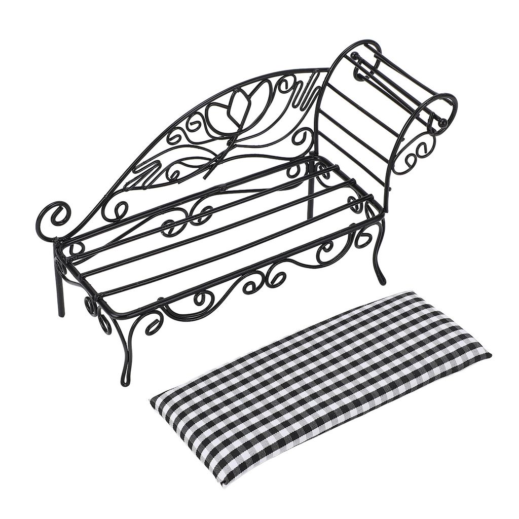 Puppenhaus Miniatur Bett,Puppenhaus Bett,Miniatur Eisen Daybed,Puppenhaus Eisen Bett,1: 12 Puppenhaus Bett,Eisen Miniatur Puppenhaus Daybed