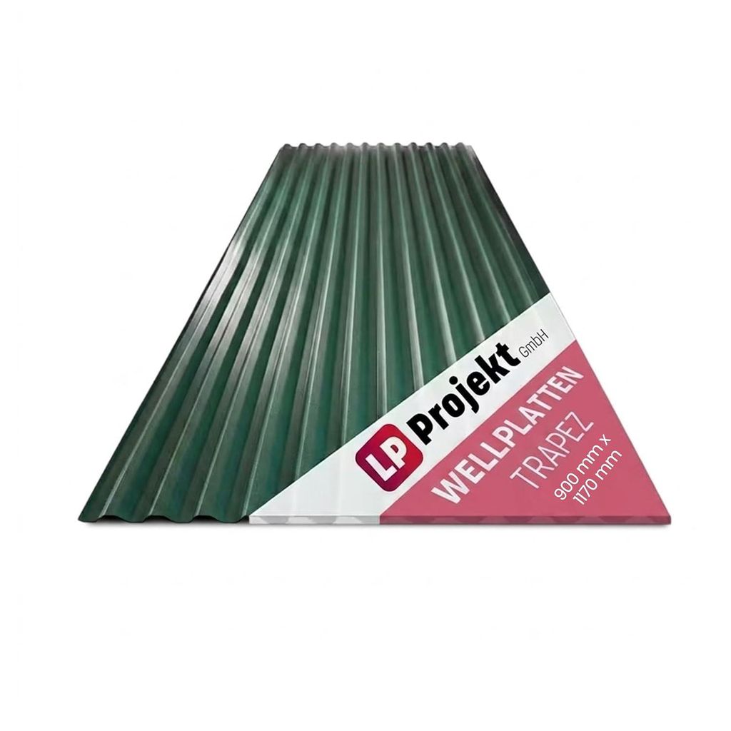 LP Projekt Wellplatte 90x117cm 1 Stk | Grün | UV-beständige & stabile Kunststoff Wellplatte | Wetterfest & langlebig für Carport, Garten & Terrasse