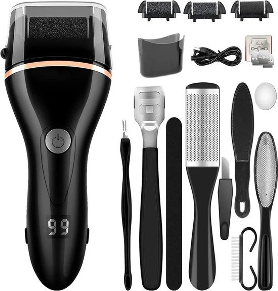 Épilateur rechargeable étanche avec tête lavable et lumière LED intégrée