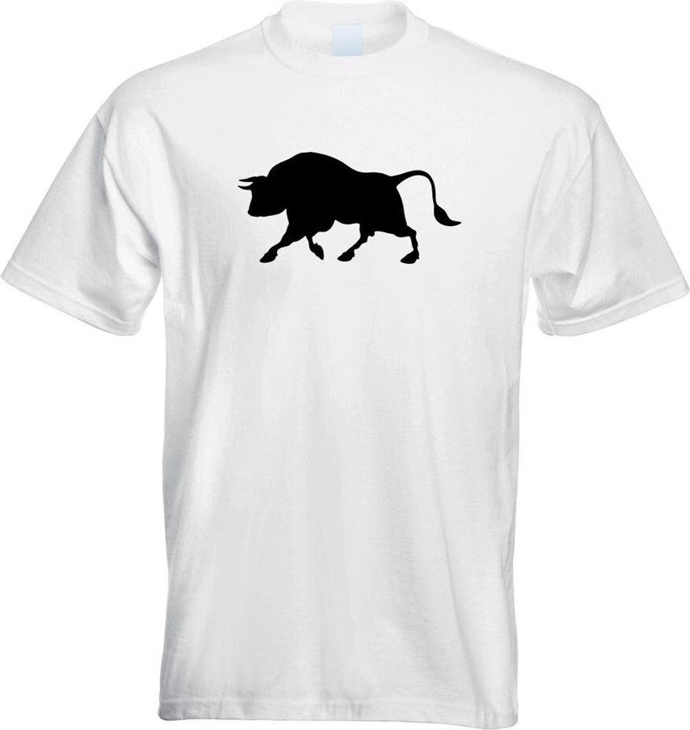 Kiwistar - T-Shirt - Weiss - Stier Motiv 2 - Bulle - Hausrind Herren Funshirt Bedruckt Design Sprüche Spruch Motive - mit Motiv Bedruckt - Funshir...
