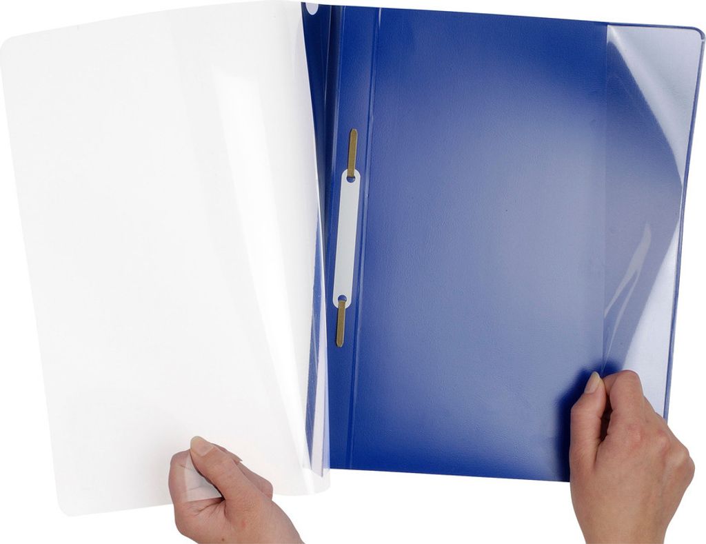 Exacompta 10x Schnellhefter A4 aus PVC 220μ - Blau - 439907B