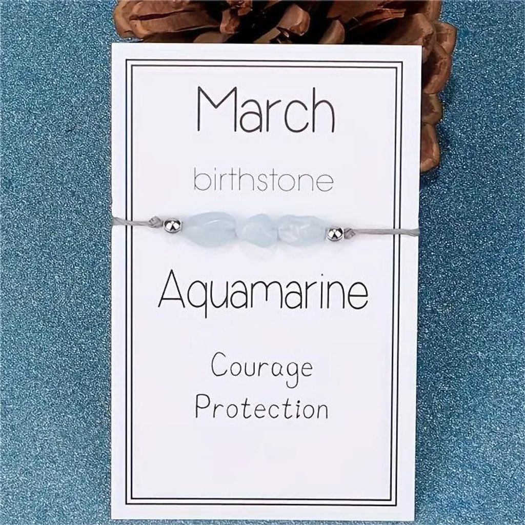 Elegantes Armband mit Aquamarin - Geburtsstein März KP38768