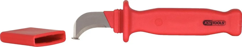 Couteau pour câbles KS TOOLS isolation protectrice et lame crochet 200 mm