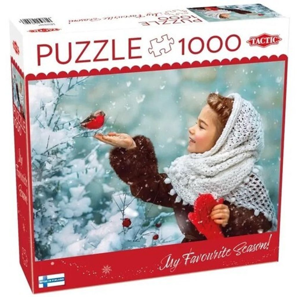 Puzzle 1000 elementów Dziewczynka w czerwonych rękawiczkach