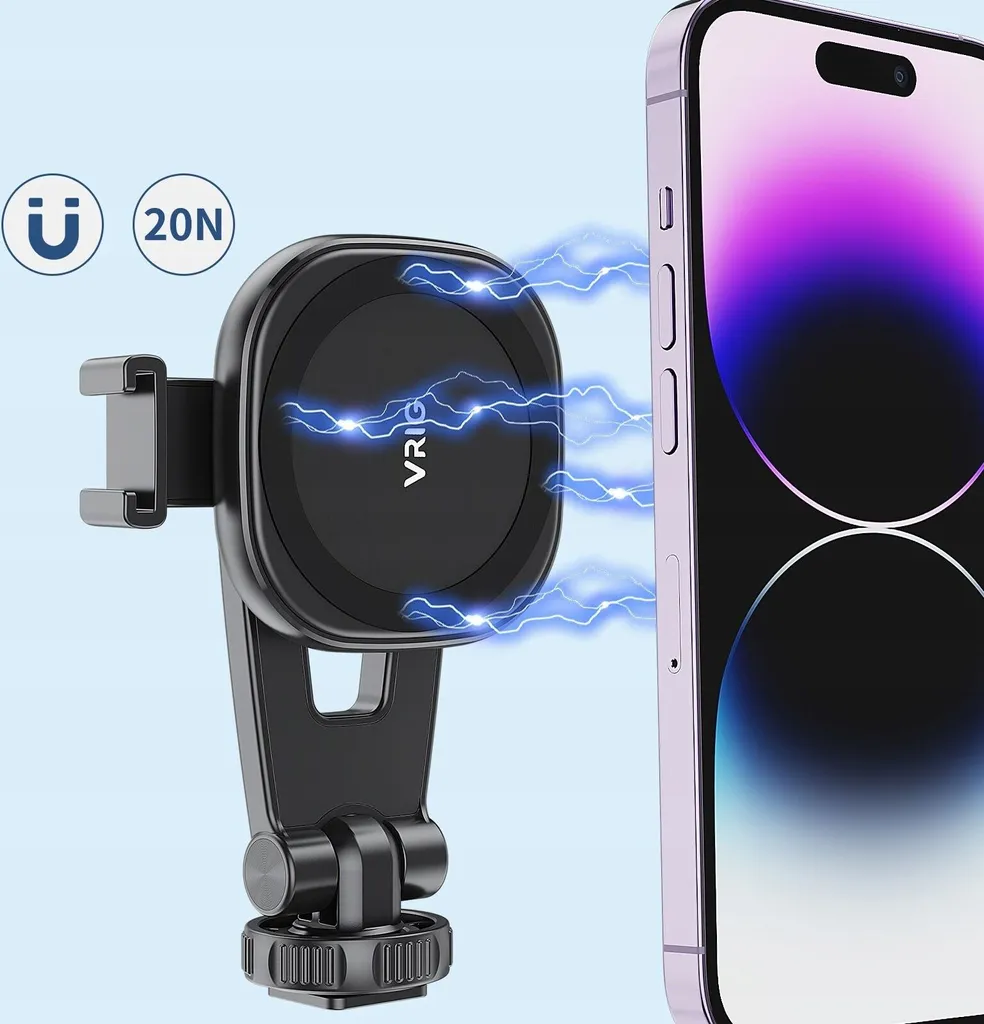 Support trépied MagSafe iPhone pour vlogging avec double griffe flash - 4