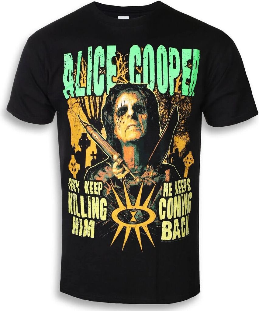 Alice Cooper - "Graveyard" T-Shirt für Herren/Damen Uni RO2501 (S) (Schwarz)