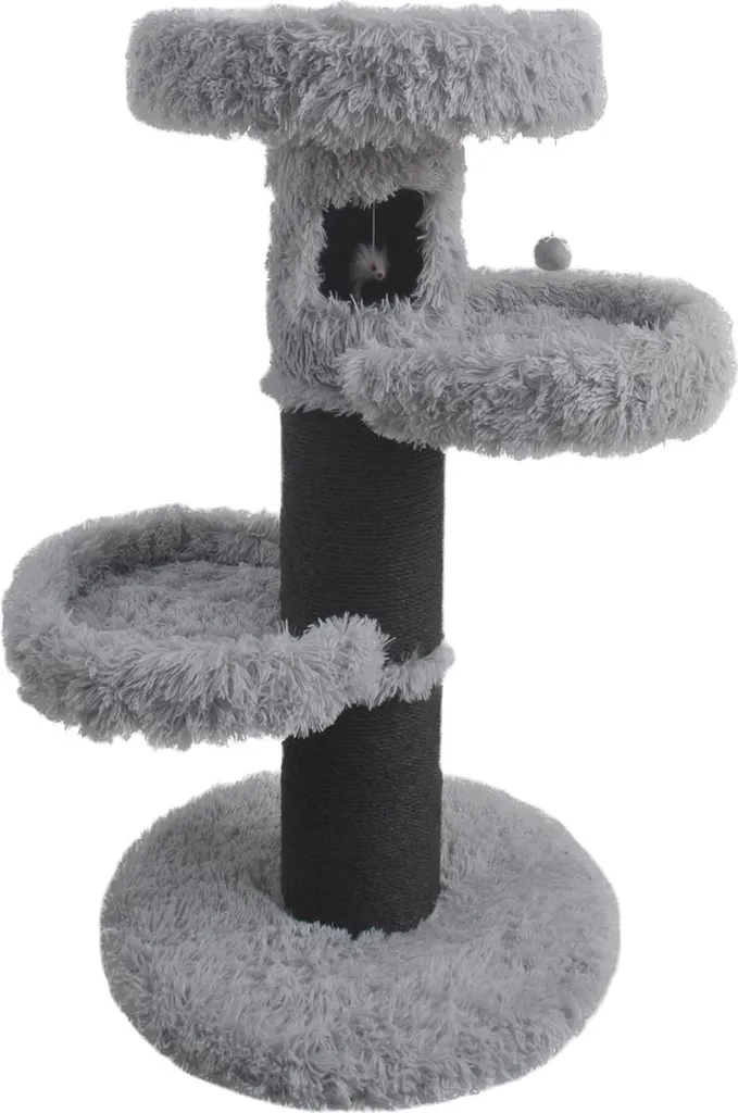Arbre à chat Duvo+ Farah gris robuste en sisal naturel pour griffes