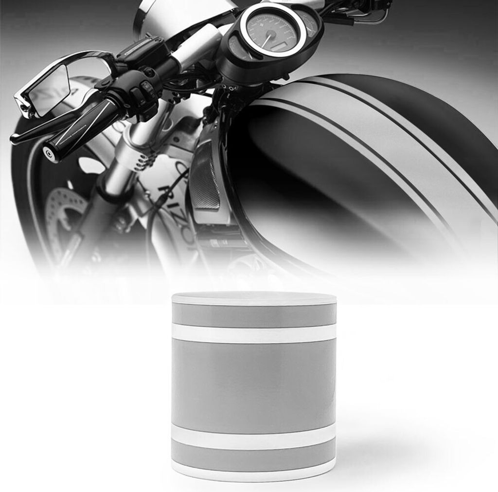 Stripes Klebestreifen für Moto 3 Drähte Silber 80 mm x 2 mt