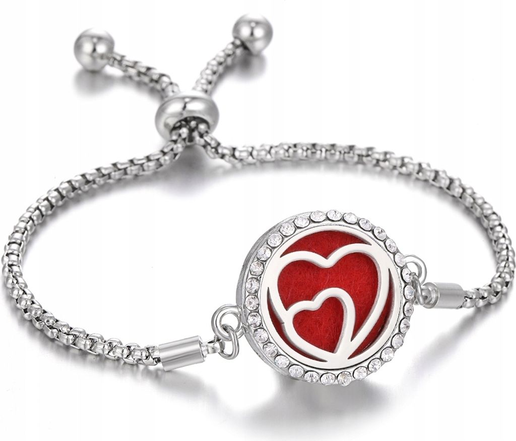 Aromatherapie-Armband Stahl Herz B07 Produktbild 