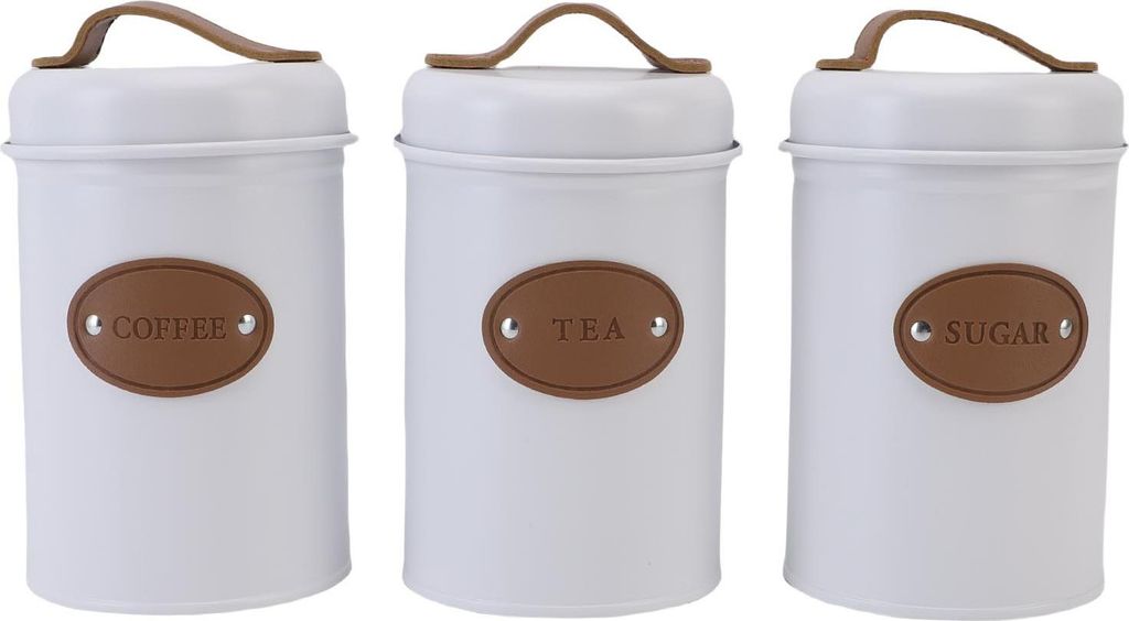 3 Stück Lebensmittelversiegelungs-Aufbewahrungsbehälter, multifunktionaler Kanister für Süßigkeiten, Tee, Kaffee, für die Küche, Beige