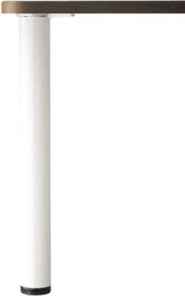 Pieds de table blancs Ø 60 mm MANART en acier robuste pour plan de travail