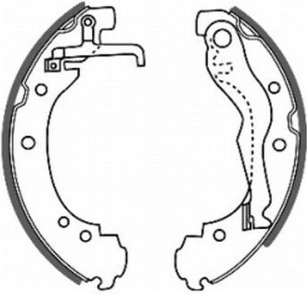 ABE Bremsbackensatz Trommelbremse Hinten für VW Transporter IV Bus (70B, 70C, 7DB, 7DK, 70J, 70K, 7DC, 7DJ) C0W011ABE