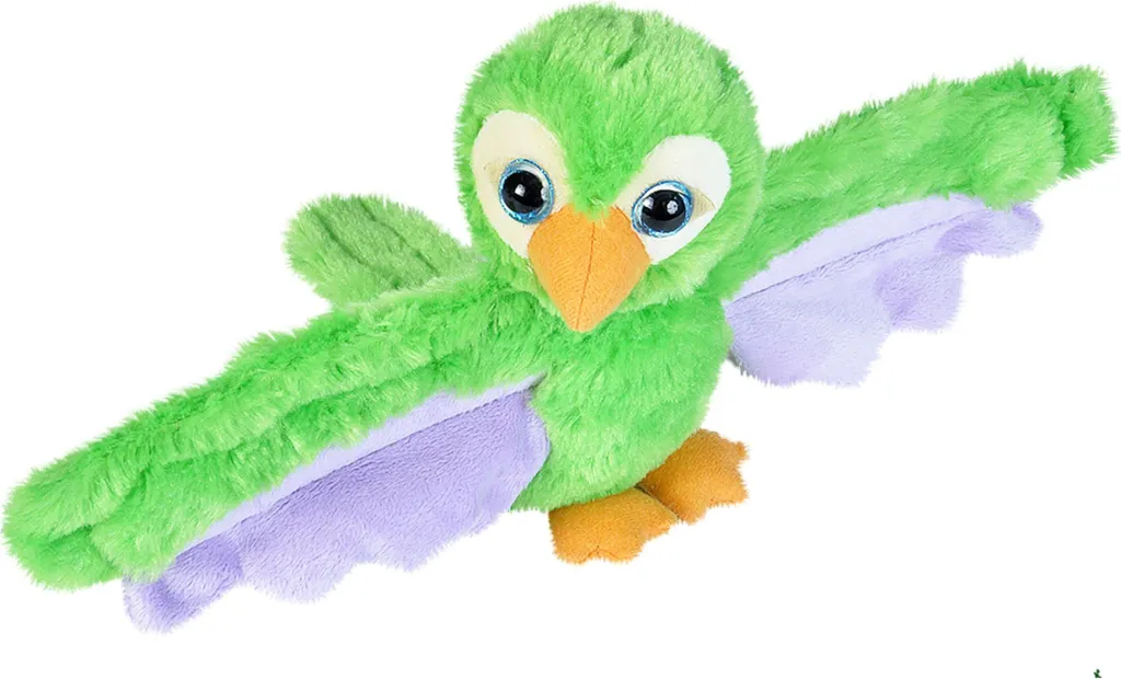 Peluche perroquet vert 20 cm - Doudou oiseau tropical pour enfants