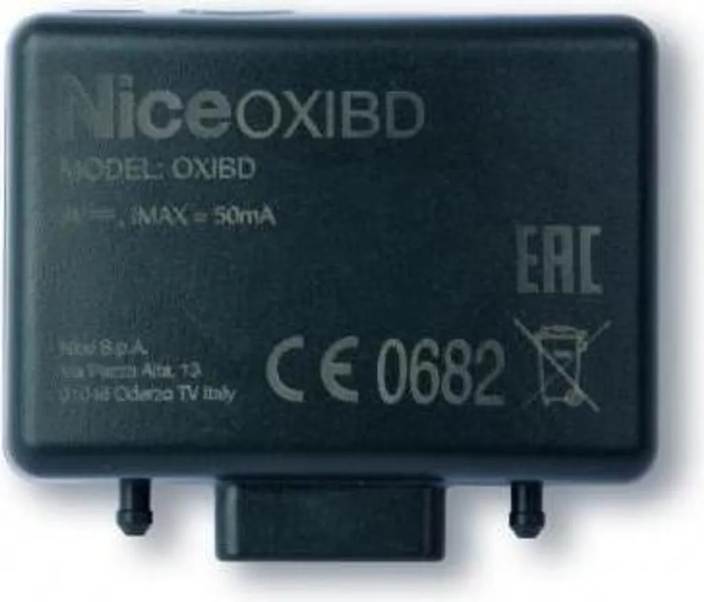 Récepteur radio OXIBD Nice enfichable 4 canaux pour motorisation portail