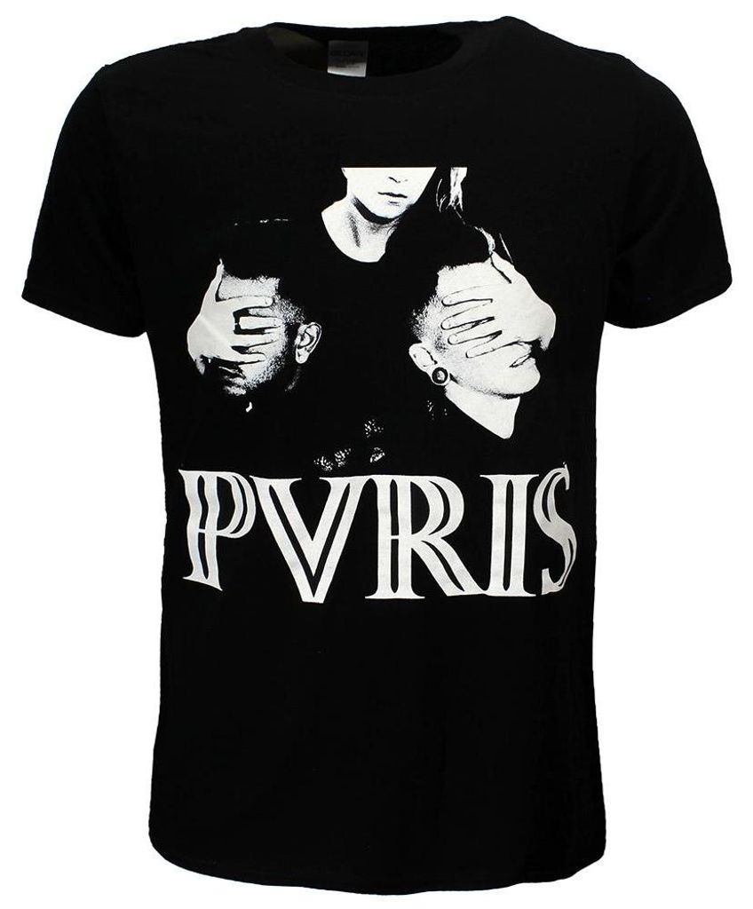 PVRIS Offizielles Band T-Shirt mit 'Hände' Thema Siebdruck Design, Größe L