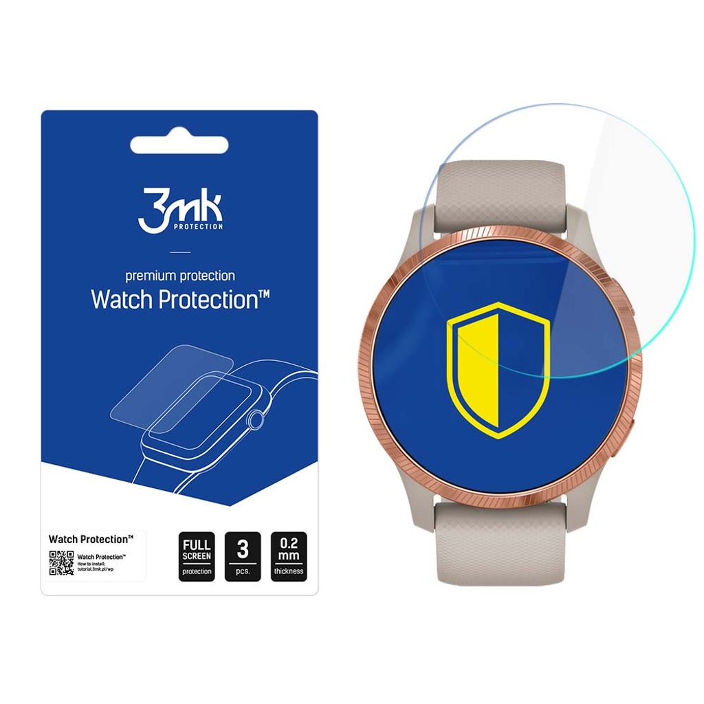 3mk Display Schutzfolie Watch Protection für Garmin Venu 0,2mm (3 Stück)