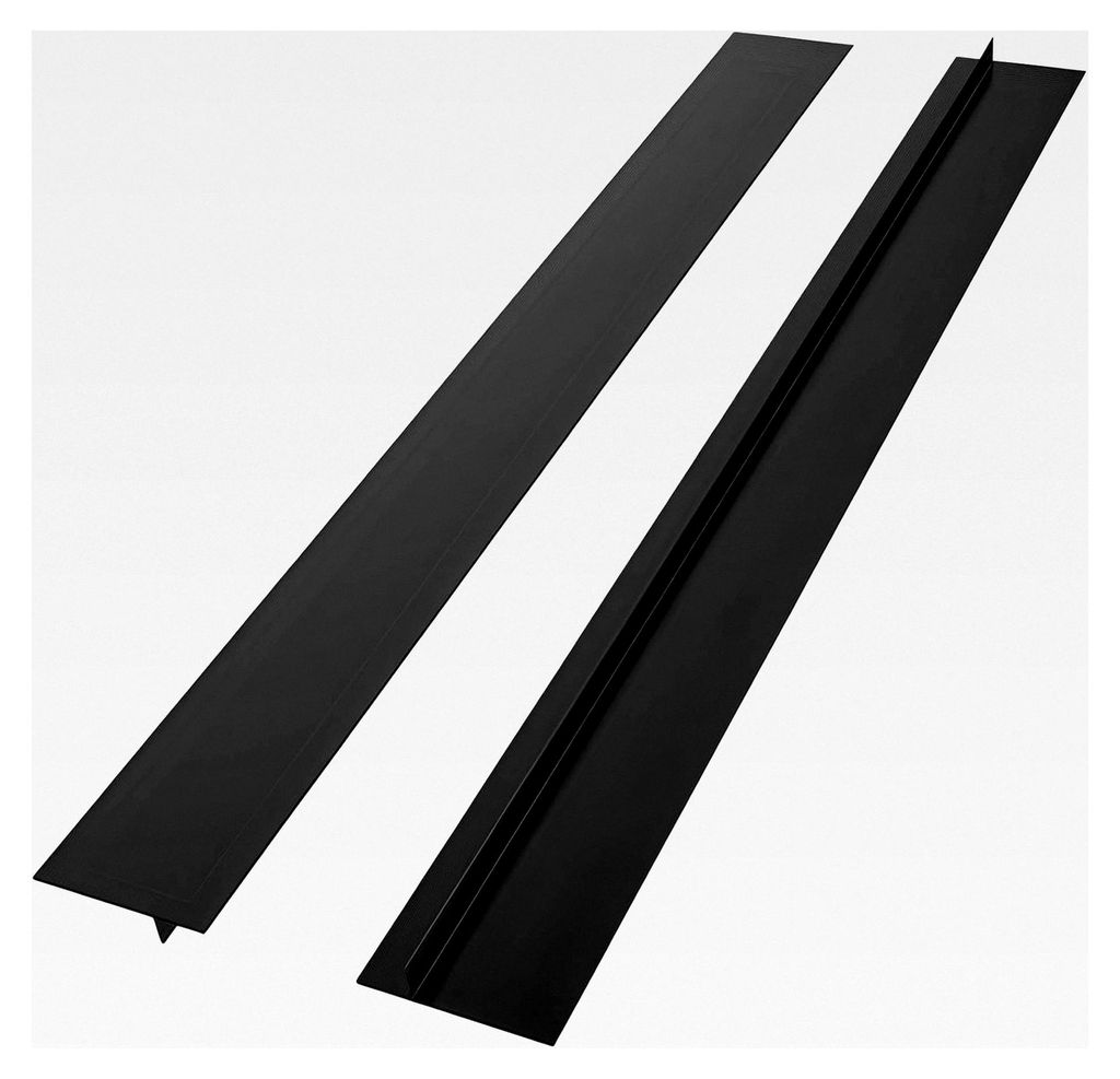 Silikon-Dichtungsstreifen 2 Stück Silikon Herdspaltabdeckungen, 63,5 cm Spaltfüller, Schwarz, Verhindert Krümel und Schmutz, Passend für Küche...
