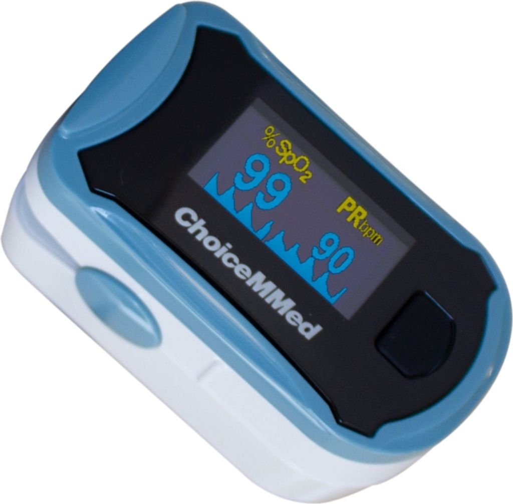 Fingerpulsoximeter | Plethysmographische Kurvenform | Herzfrequenz und SpO2 | OLED-Display | Mobiclinic