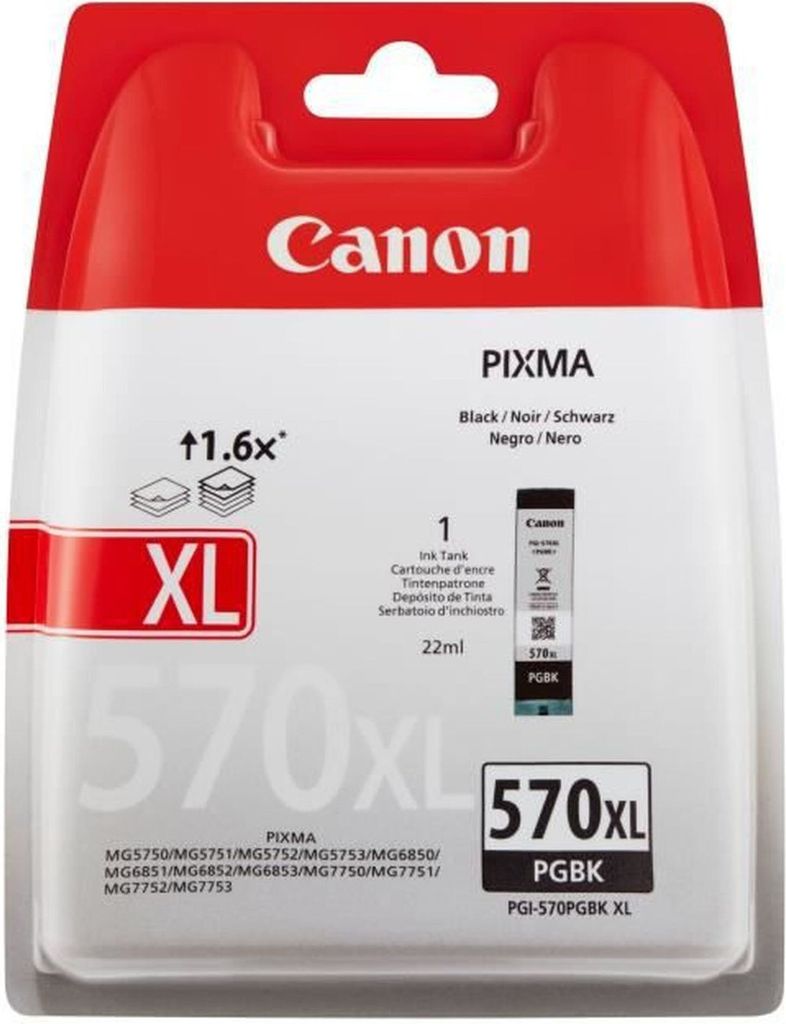 CANON PGI-570 XL High Yield Black Ink Cartridge (PGI570XL) Productafbeelding 