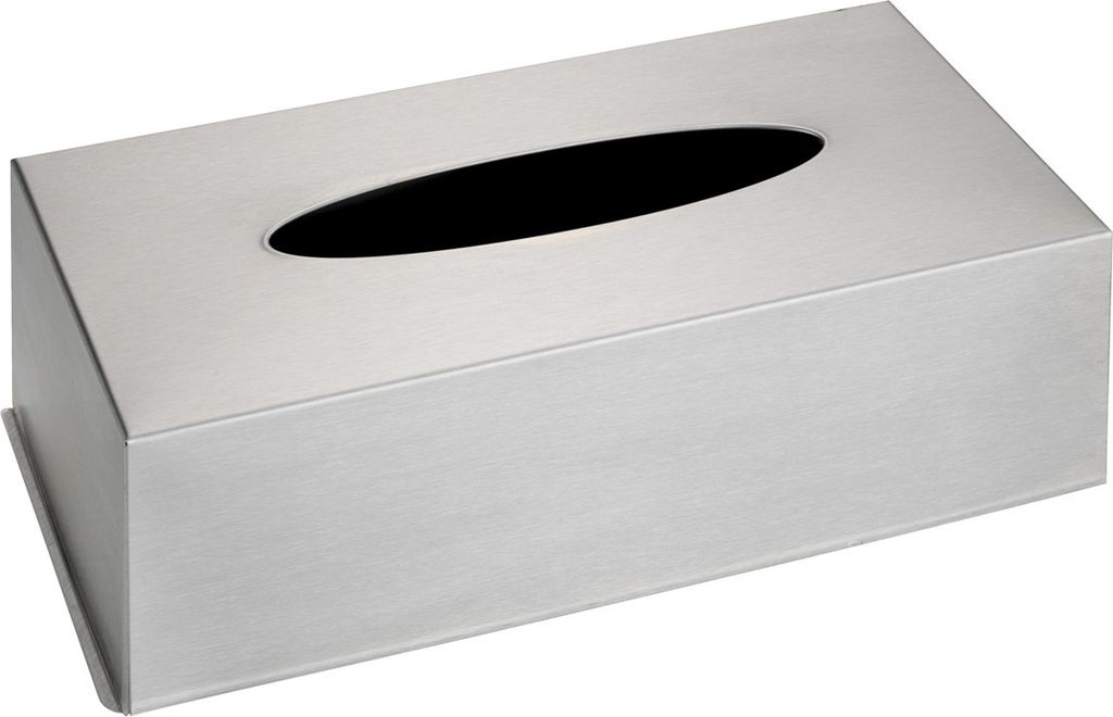 WENKO Kosmetik Box Taschen Tücher Spender Edelstahl Aufbewahrung Deko Schutz WC