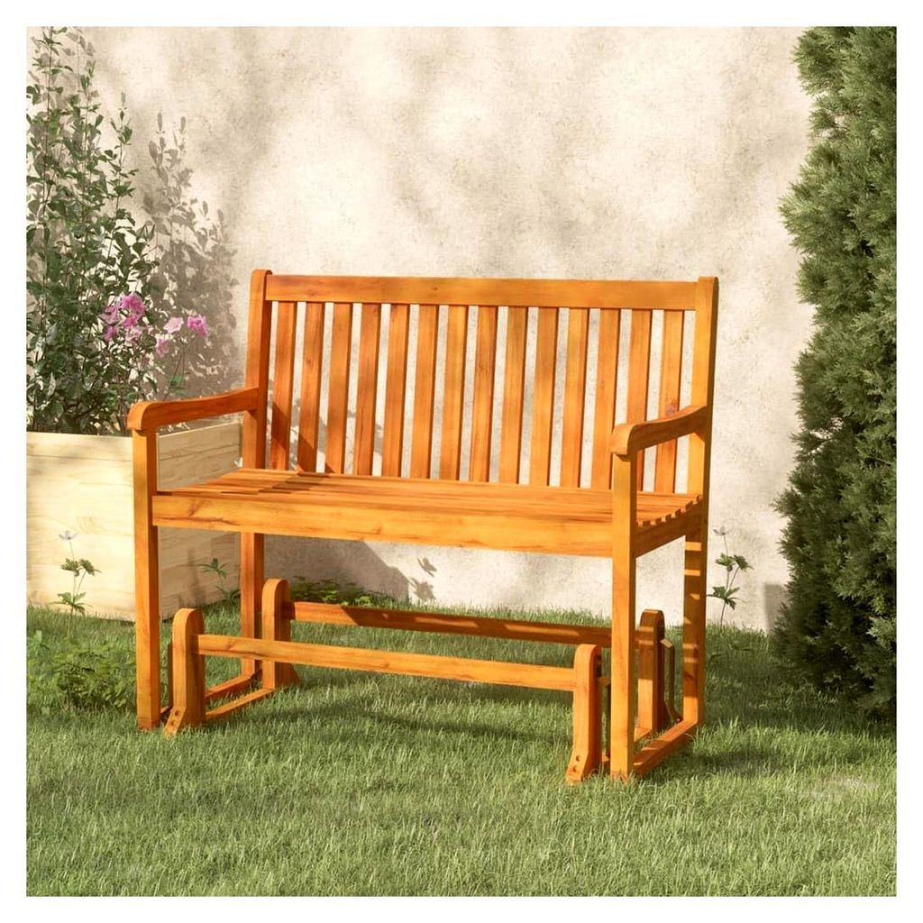Gartenschaukelbank 110 cm aus massivem Akazienholz