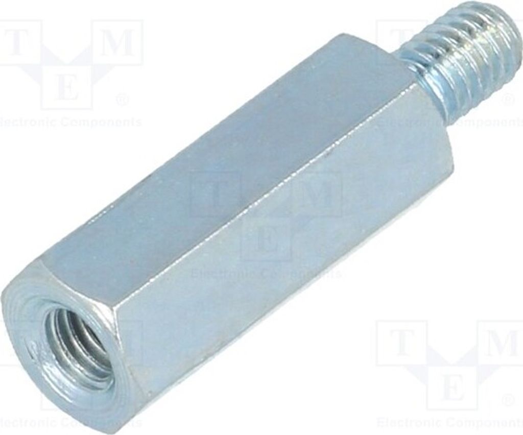 10x Distanzmuffe mit Gewinde 14mm Außengew: M3 Innengew: M3 1384791 Distanzelemen