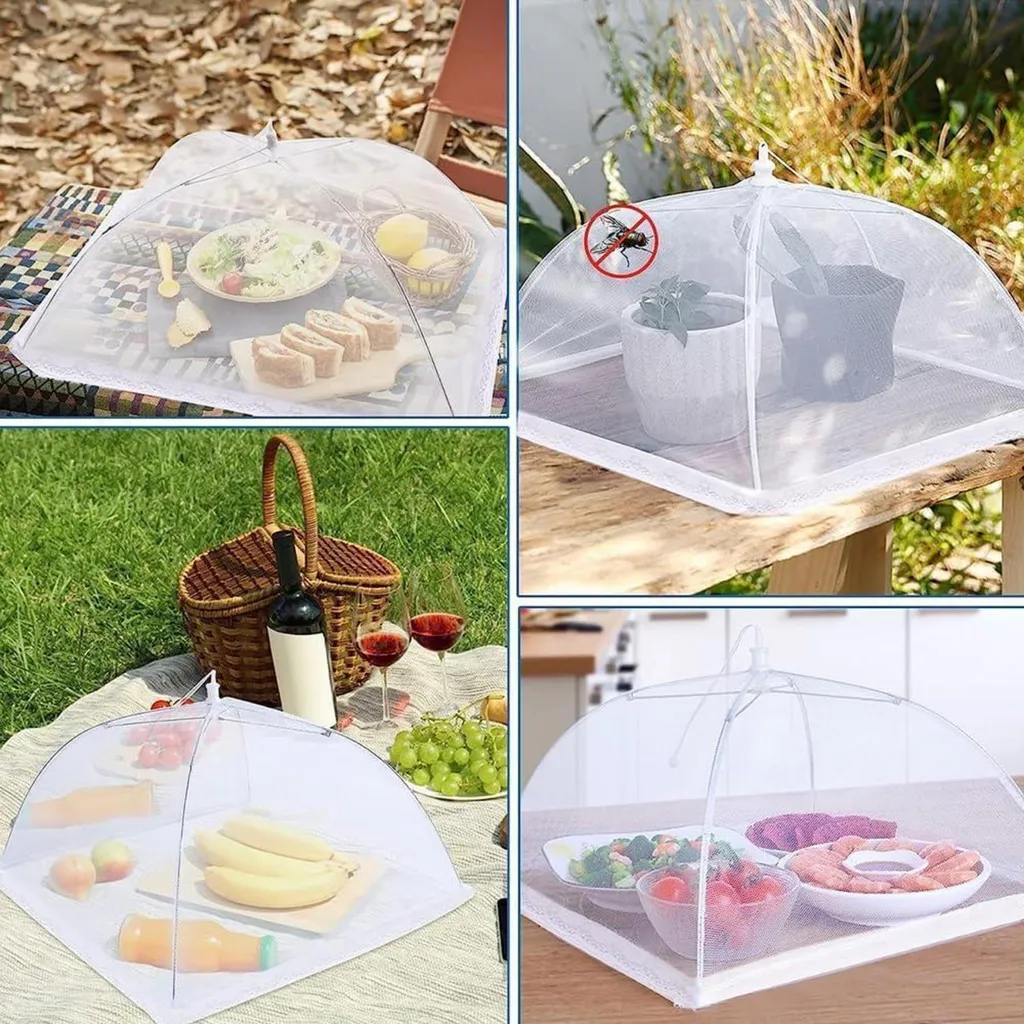 Roysmart Mesh Housse Protection Mouches - Lot de 2 Cloches Aliments BBQ - 5