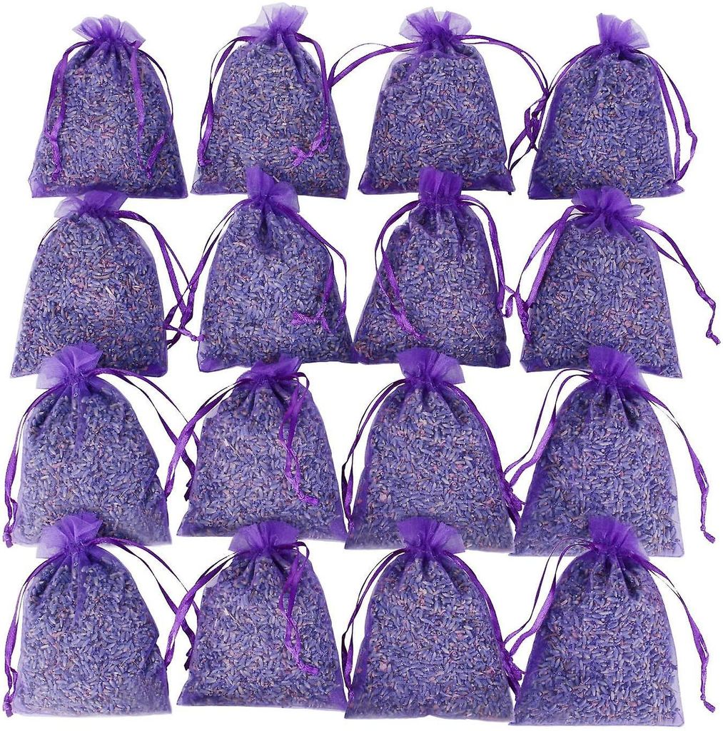 16 Packung Lavendelknospen Bio-Trockenblumen, getrocknete Lavendelknospen, Lavendelsäckchen für Schubladen und Kleiderschränke