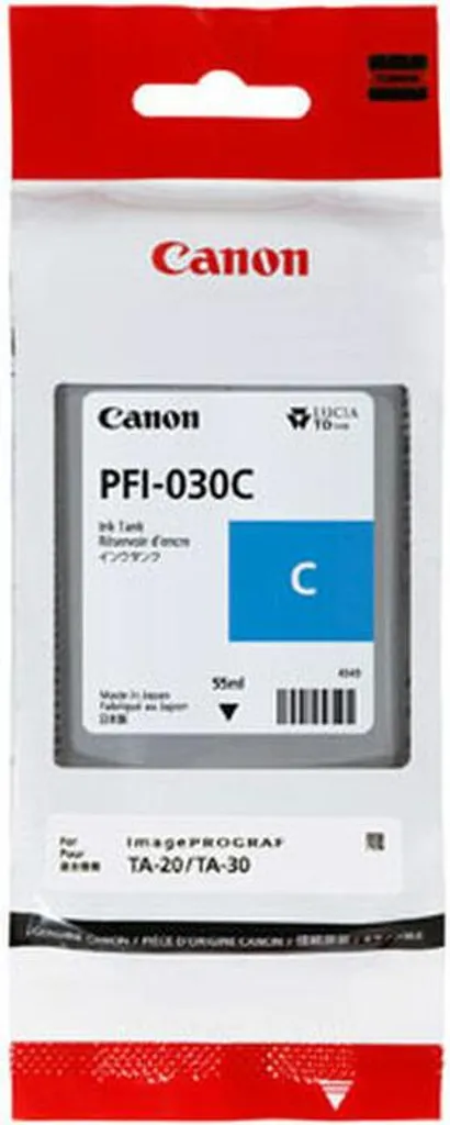 Cartouche d'encre Canon PFI-030C pour plans CAO et affiches de chantier