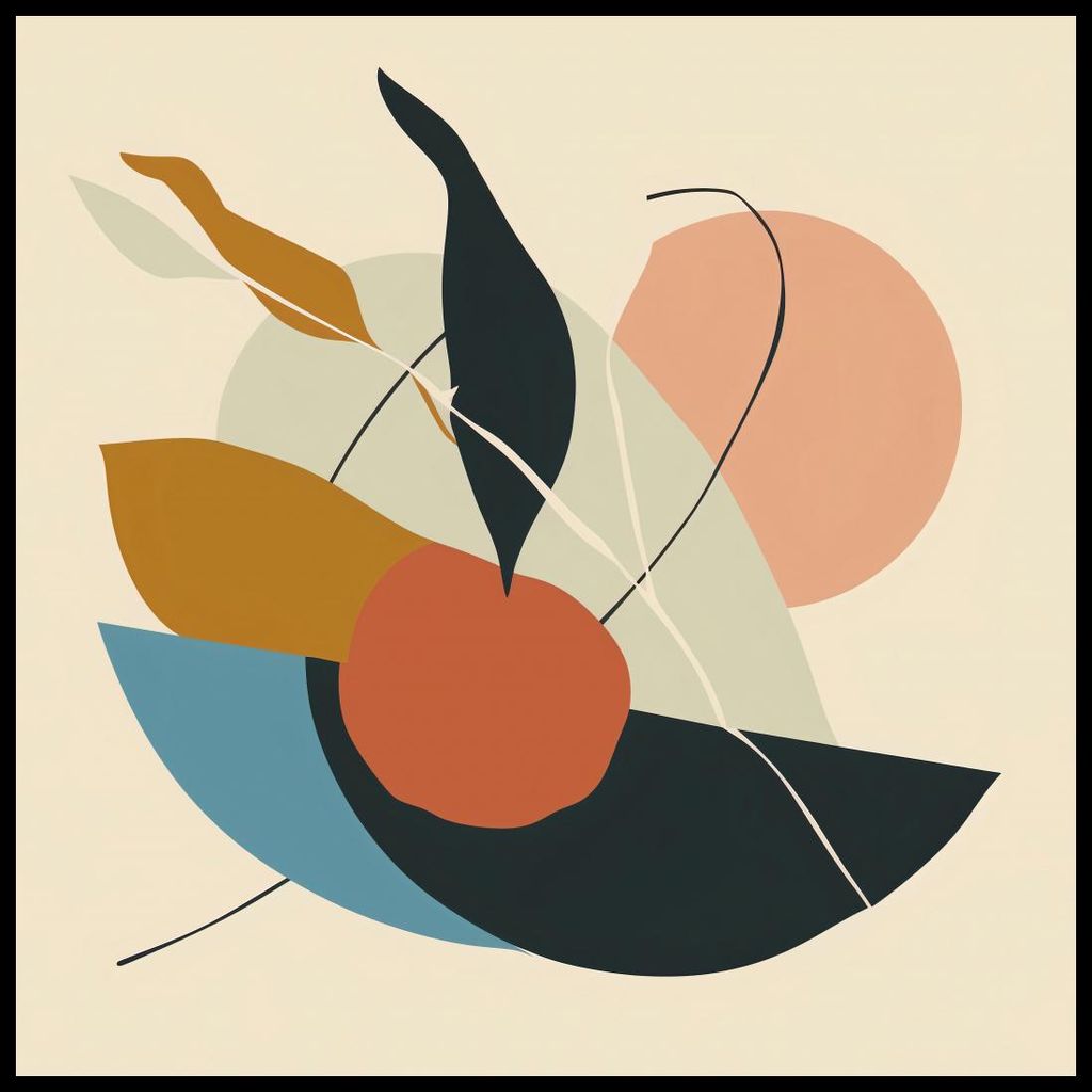 Poster 100x100cm Organische Form