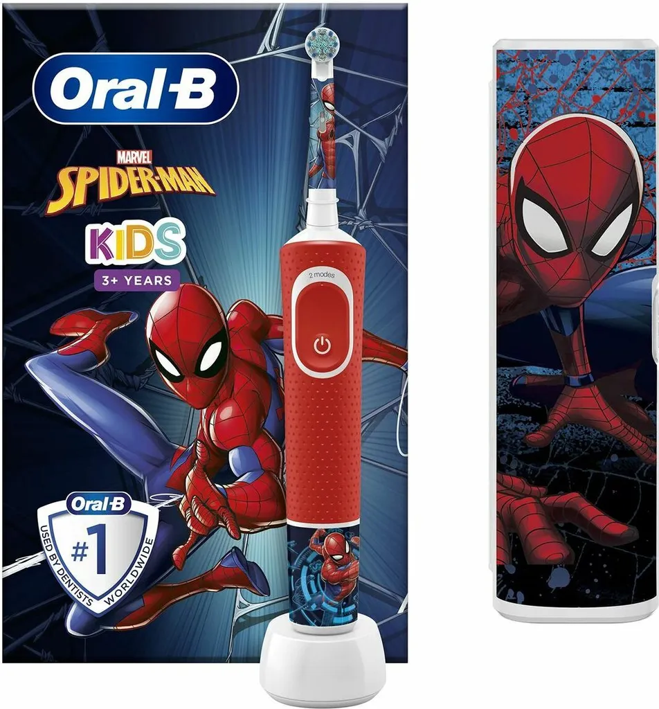 Duo de brosses à dents Oral-B Kids Spider-Man pour enfants dès 3 ans