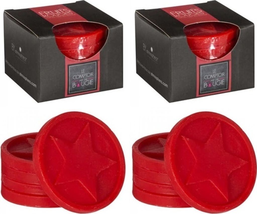 GKA 10 Stück rote Früchte Wax Melts Duftwachs für Duftlampe Früchtewachs Wachsschmelzen in einer Geschenkbox