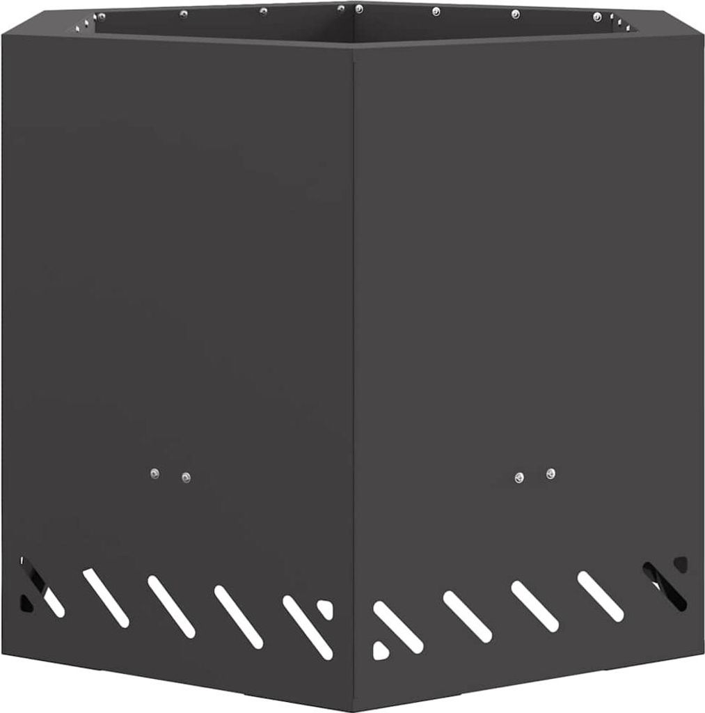Rauchfreier Feuerkorb Schwarz 58 x 58 x 51 cm Stahl