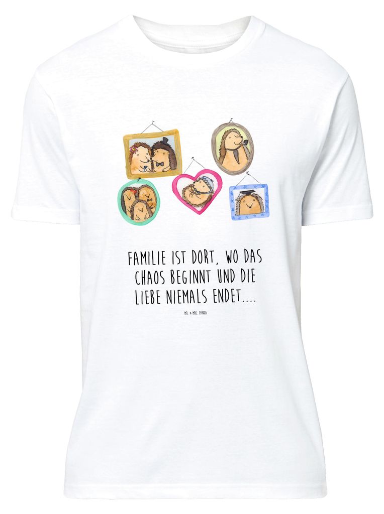 Mr. & Mrs. Panda Tshirt Igel Familie - Weiß - Geschenk, Produktbild 