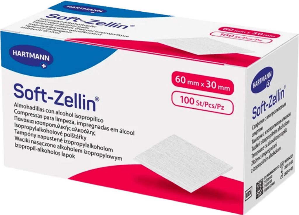 Hartmann Soft-Zellin Alkoholtupfer - 100 Stück Produktbild 
