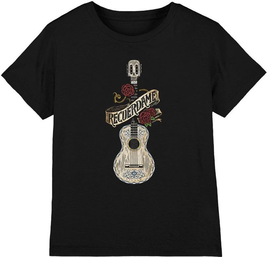 Coco - "Recuerdame Famous Guitar" T-Shirt für Kinder TV3585 (128) (Schwarz)