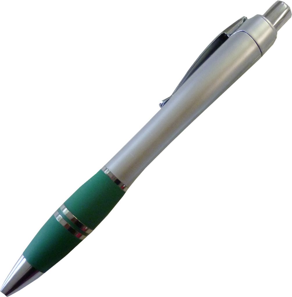 Kugelschreiber / Farbe: silber-grün Produktbild 