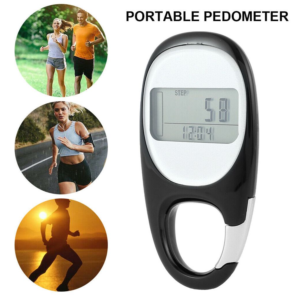 Schrittzähler Pedometer Joggen mit Kalorienmesser und Gürtelclip Messgerät Sport 