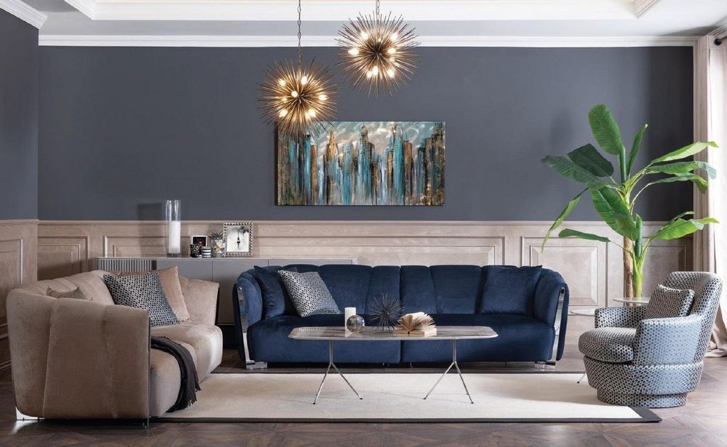 Sofagarnitur 4+4+1 Sitzer Set Couchtisc Sofa Polster JVmoebel