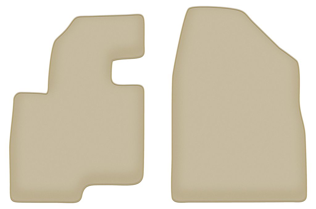 Velours-Fußmatten Vorne PREMIUM beige passend für BAIC Beijing X75 (2023-, SUV) – mit Befestigungen – passgenau