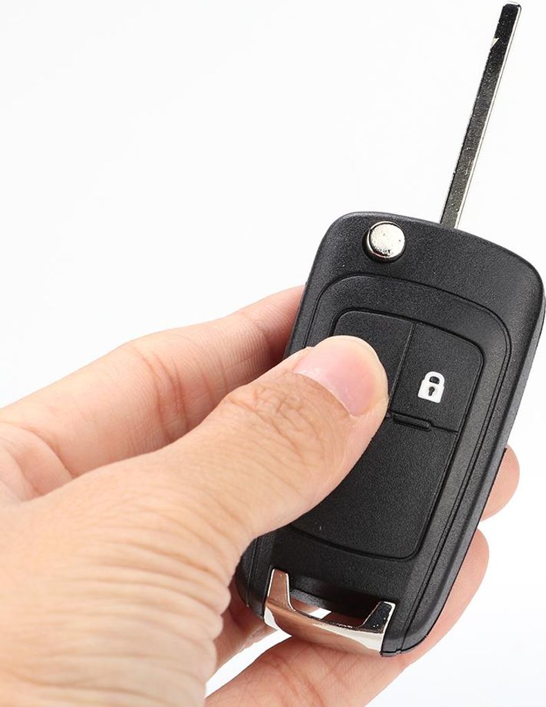 Schwarz 2 Tasten Flip Auto Schlüsselanhänger Gehäuse Shell Ersatz Zubehör Passend für Opel