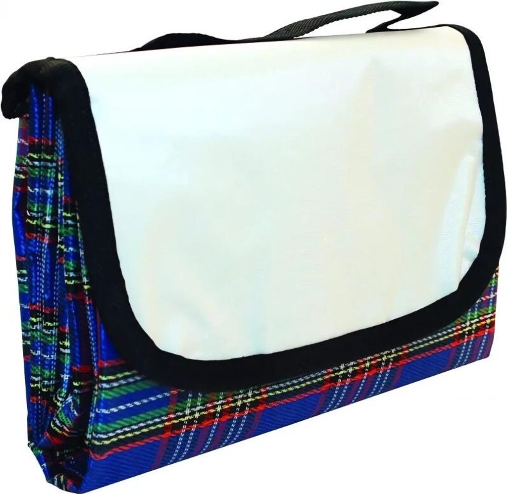 Pronett XJ5439 Picknickdecke 150 x 150 cm, kariert, blau