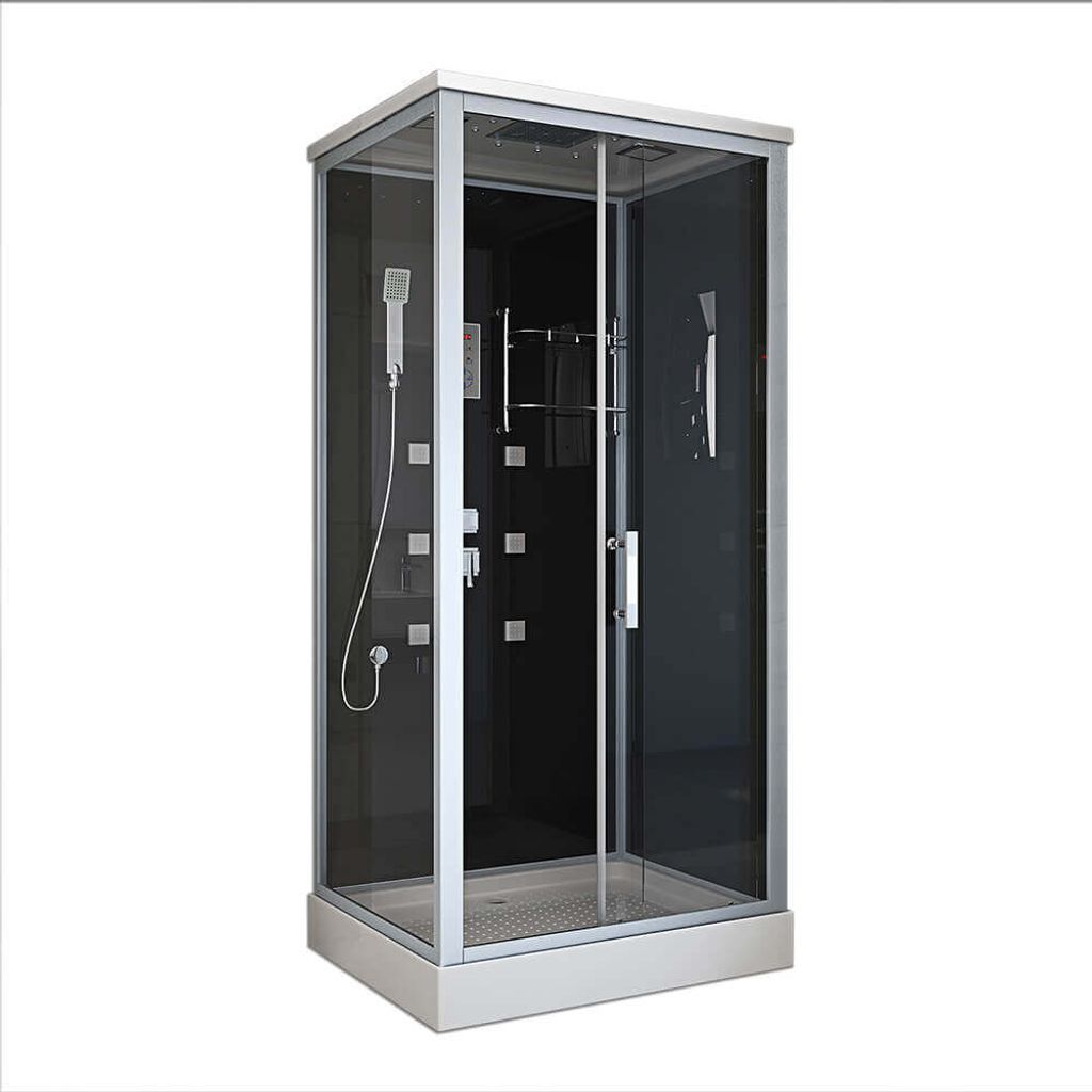 HOME DELUXE - Komplettdusche WAVE L - Schwarz,Maße: 100 x Produktbild 1